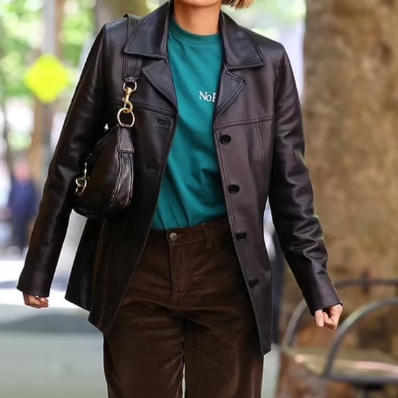 Vintage Worthington Leather Blazer - Picture 1 of 12